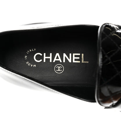 Chanel Patent Calfskin CC Chain Mocassin Loafers 38.5 Black 7 of 12
