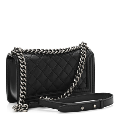 Chanel Lambskin Quilted Small Boy Flap Black 2 of 12