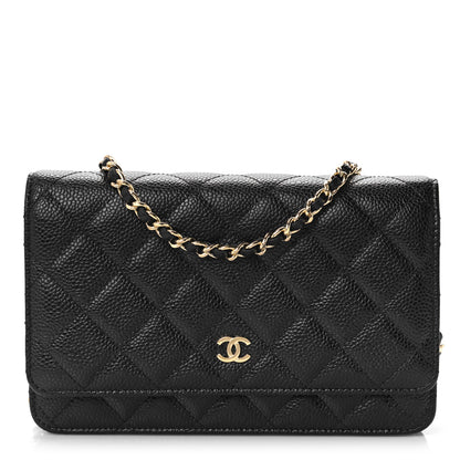 Chanel Caviar Quilted Wallet On Chain WOC Black 1 of 10