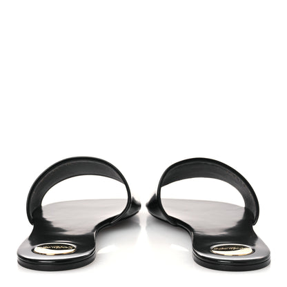 Saint Laurent Patent Calfskin Carlyle Slide Sandals 38.5 Black 6 of 11