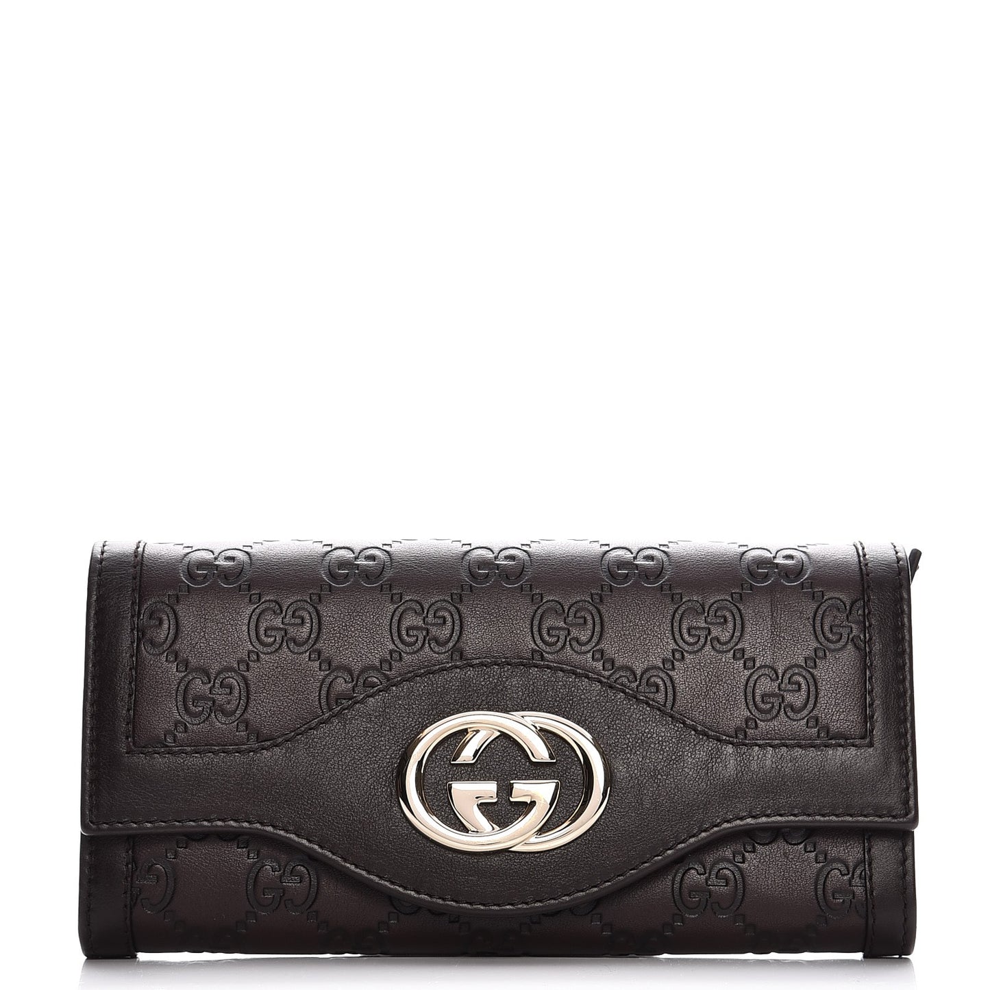 Guccissima Sukey Continental Wallet Chocolate