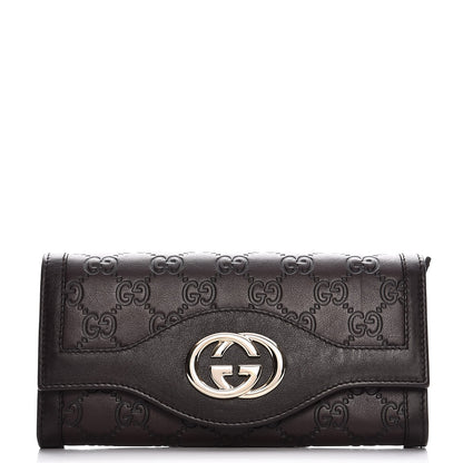 Gucci Guccissima Sukey Continental Wallet Chocolate 1 of 7