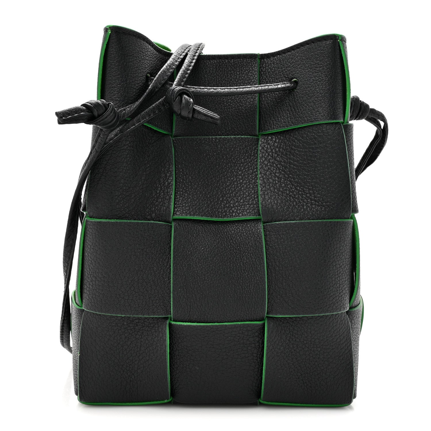 Bottega Veneta Nappa Maxi Intrecciato Mini Cassette Bucket Bag Black Parakeet 1 of 9