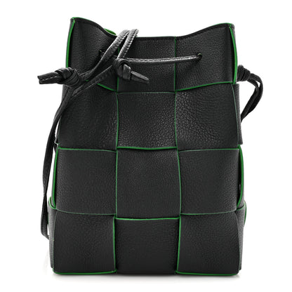 Bottega Veneta Nappa Maxi Intrecciato Mini Cassette Bucket Bag Black Parakeet 1 of 9