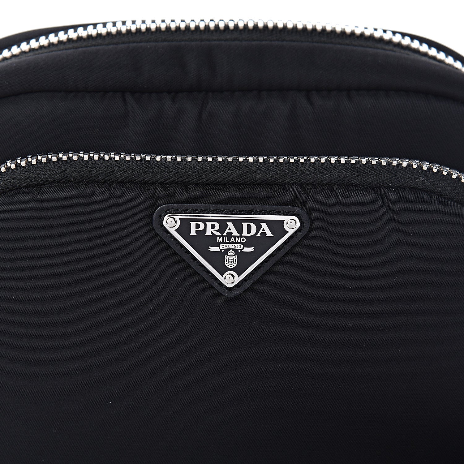 Prada Tessuto Nylon Pocket Wristlet Pouch Black Fuoco 11 of 12