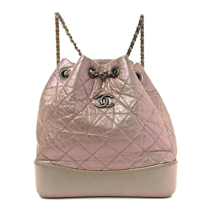 Chanel Iridescent Lambskin Calfskin Small Quilted Gabrielle Backpack Light Pink 1 of 12