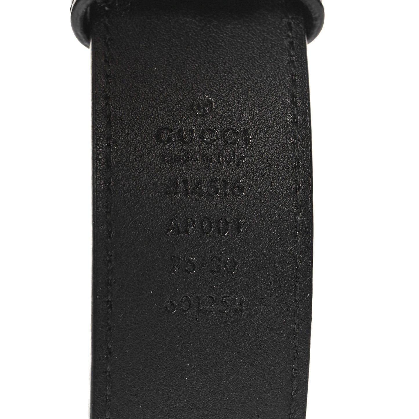 Moon Calfskin Double G 30mm Belt 75 30 Black