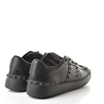 Valentino Garavani Calfskin Rockstud Untitled Open Sneakers 37 Black 4 of 8