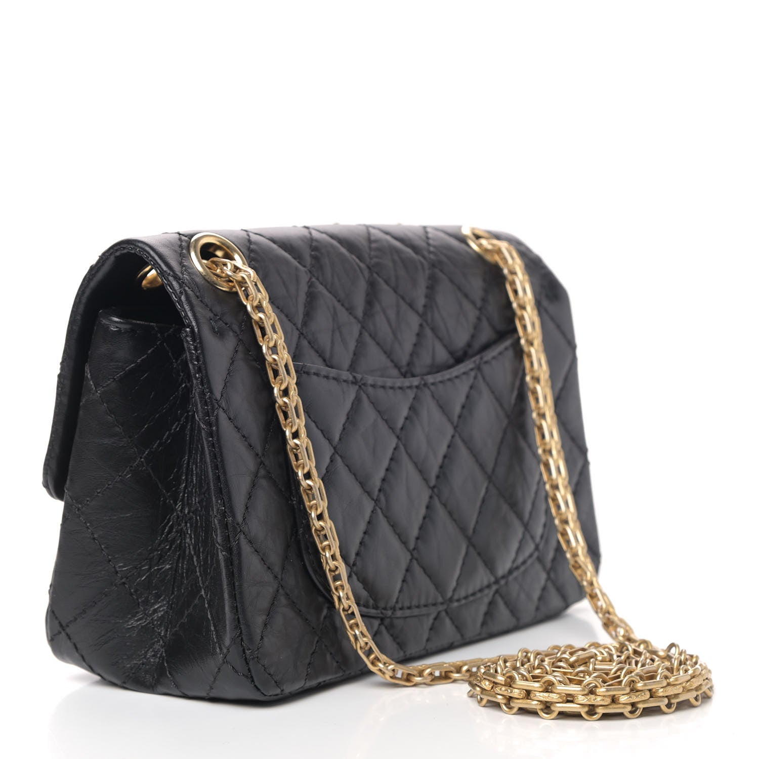 Chanel Aged Calfskin Quilted 2.55 Reissue Mini Flap Black 2 of 7