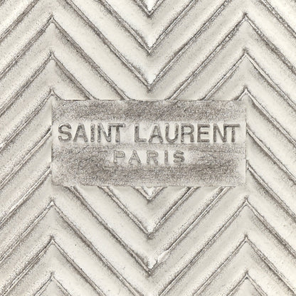 Saint Laurent Distressed Calfskin Bedford Logo-Appliqued Hightop Sneakers 40 Optic White 8 of 11