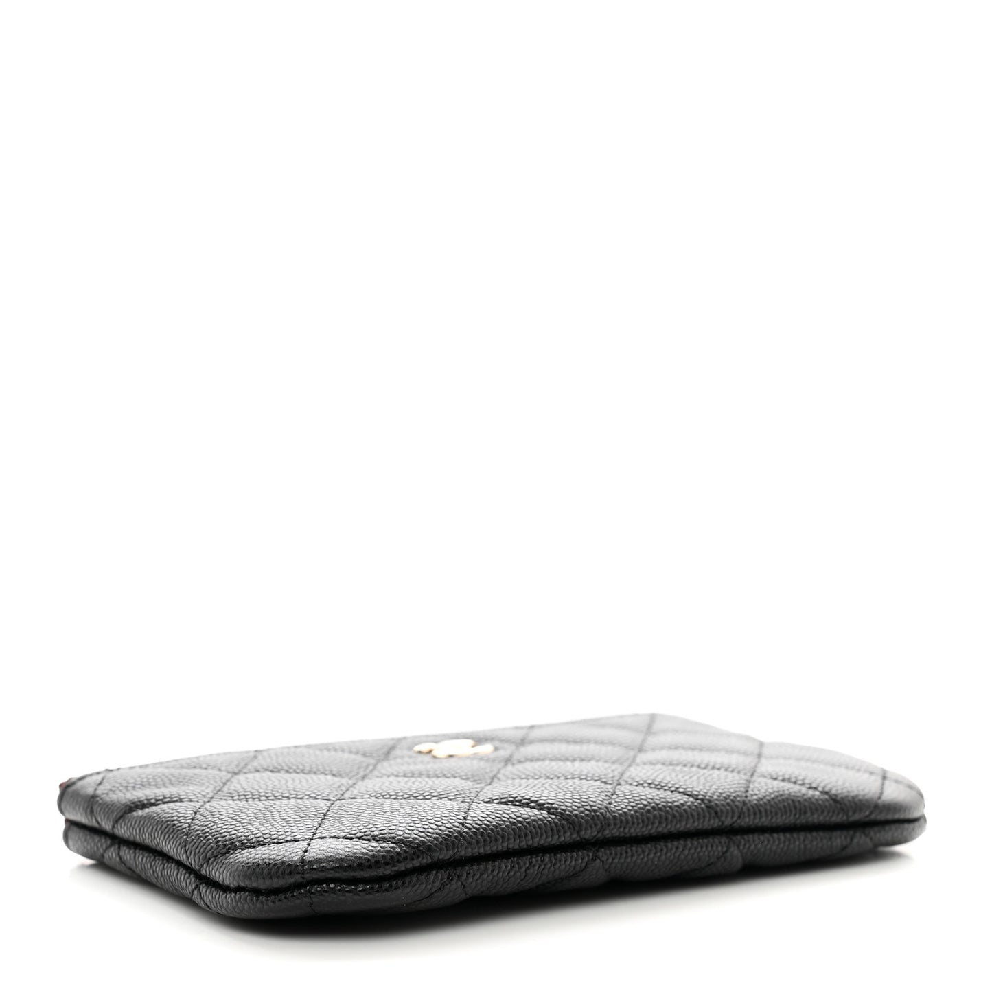 Caviar Quilted Small Cosmetic Case Black