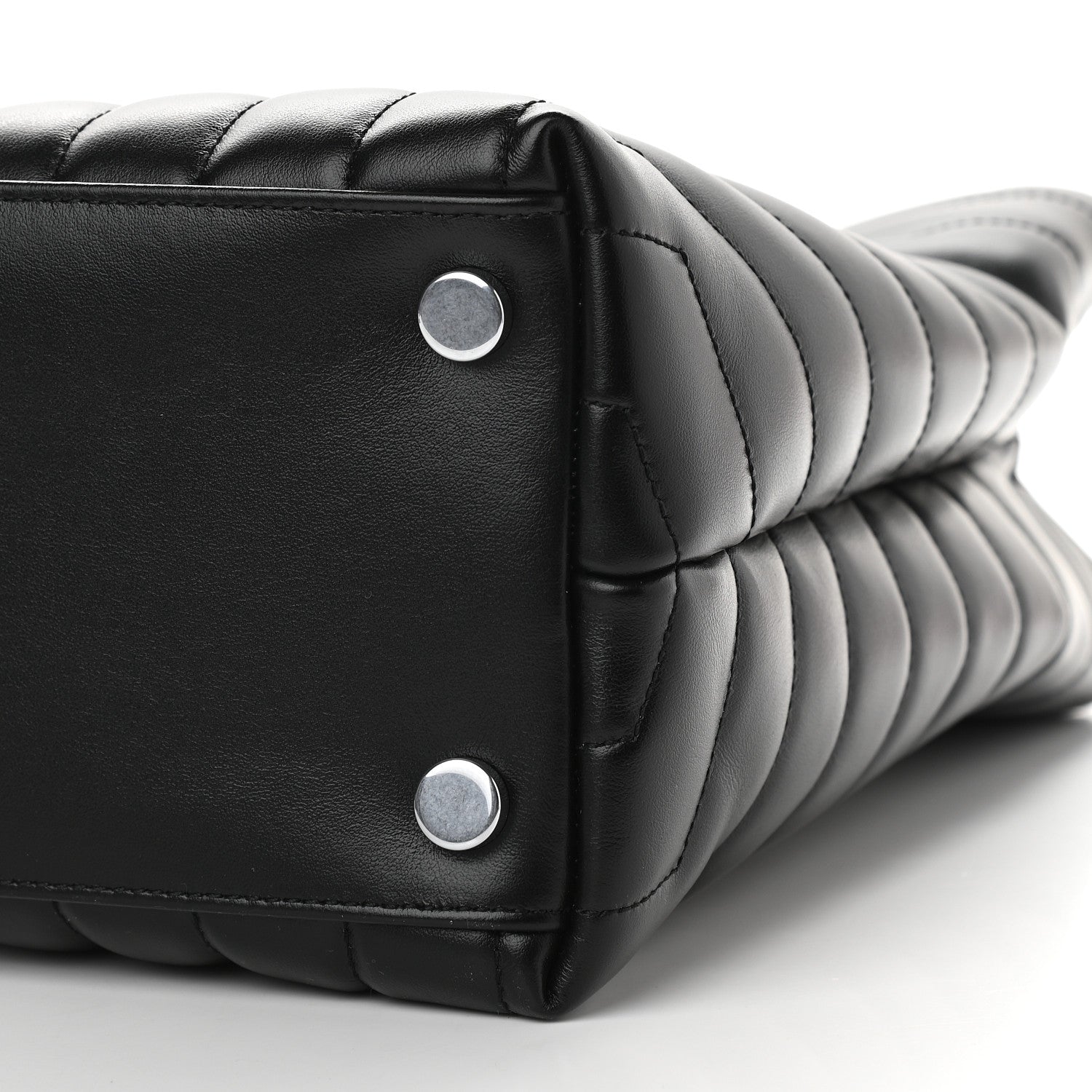 Saint Laurent Calfskin Y Quilted Monogram Large Loulou Shopper Black 9 of 9