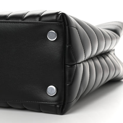 Saint Laurent Calfskin Y Quilted Monogram Large Loulou Shopper Black 9 of 9
