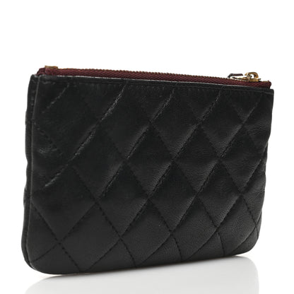 Chanel Lambskin Quilted Small Cosmetic Case Black 3 of 11