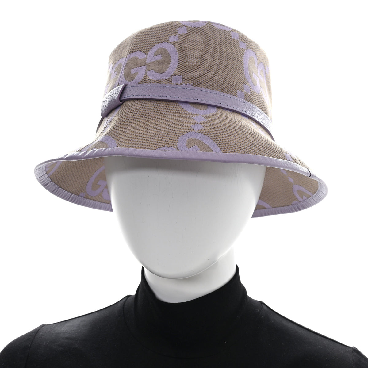 Gucci Monogram Jumbo GG Mosteria Bucket Hat L Beige Lapis 2 of 10