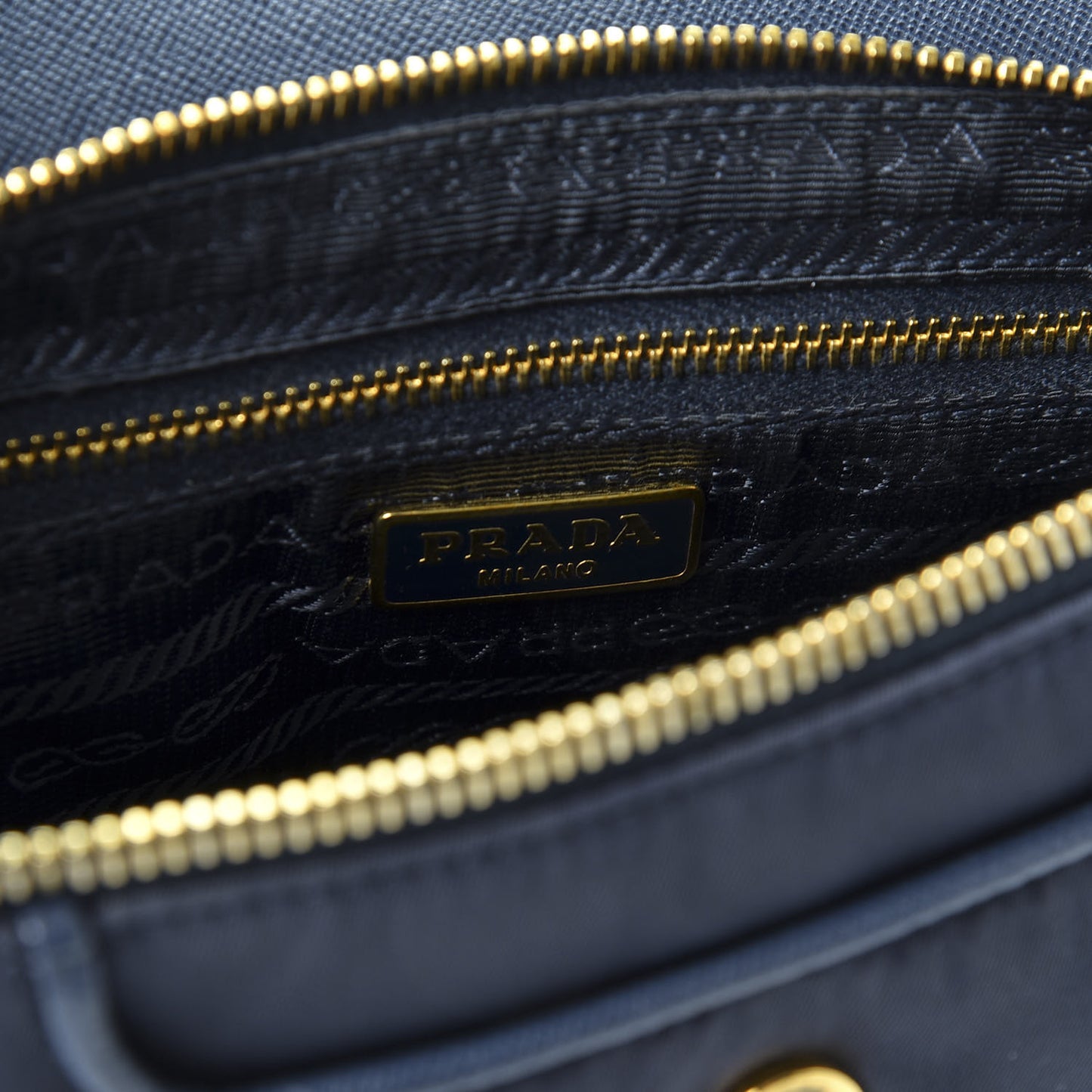 Tessuto Nylon Saffiano Crossbody Bag Navy