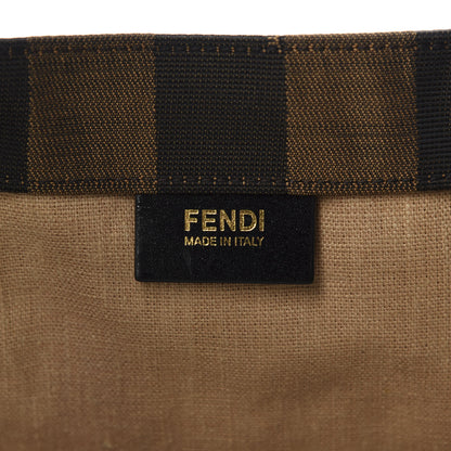 Fendi Pequin Small Shopping Tote Black Tobacco 9 of 11