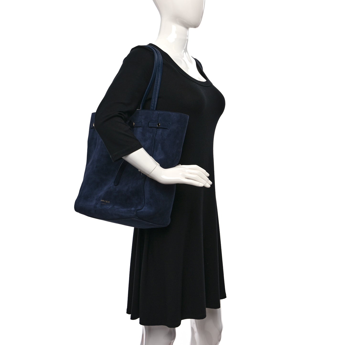 Suede Lexie Tote Navy Blue