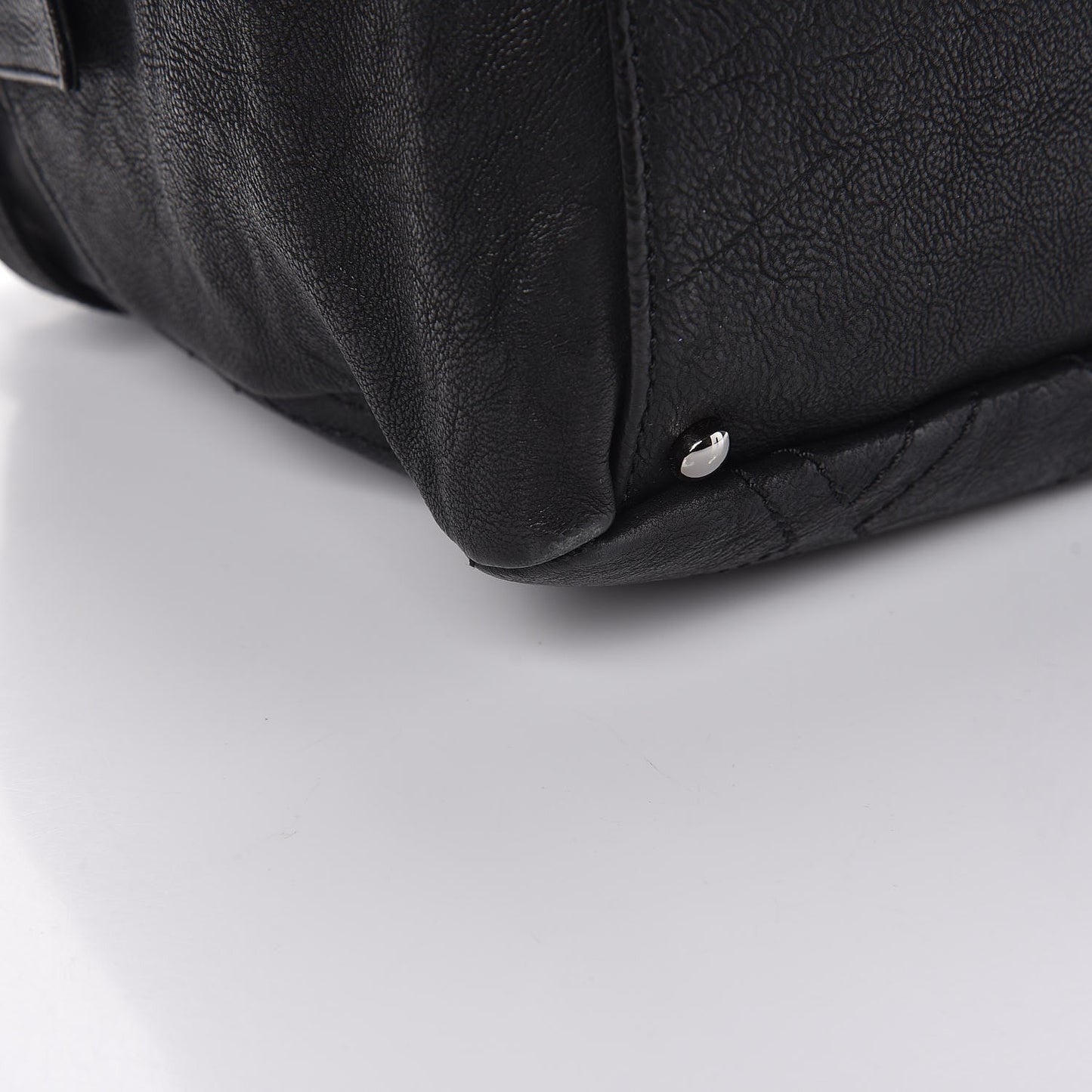 Calfskin Large Diamond Stitch Tote Black