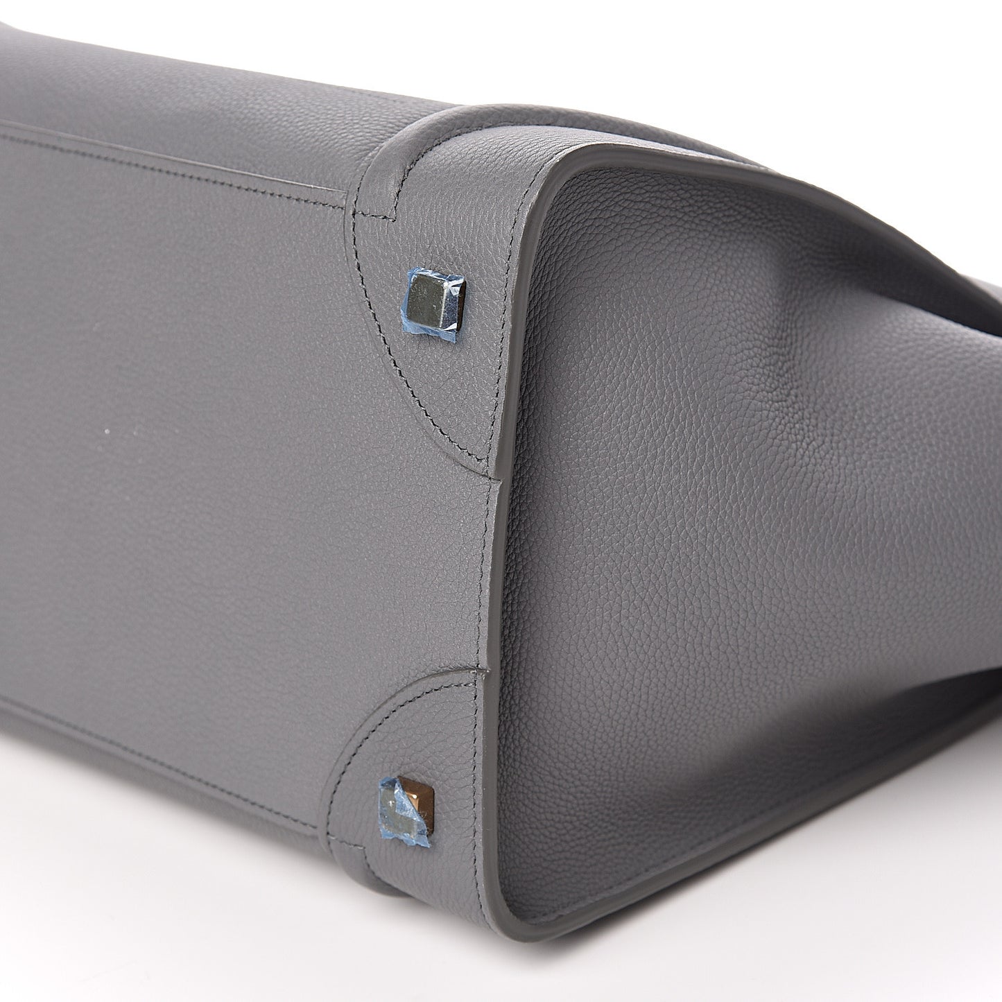 Drummed Calfskin Mini Luggage Kohl