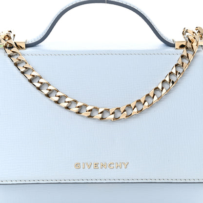 Givenchy Textured Calfskin Mini Pandora Box Chain Crossbody Bag Pale Blue 8 of 12