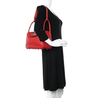 Hermes Taurillon Clemence Verso Lindy 26 Rouge Casaque Bougainvillea 2 of 17