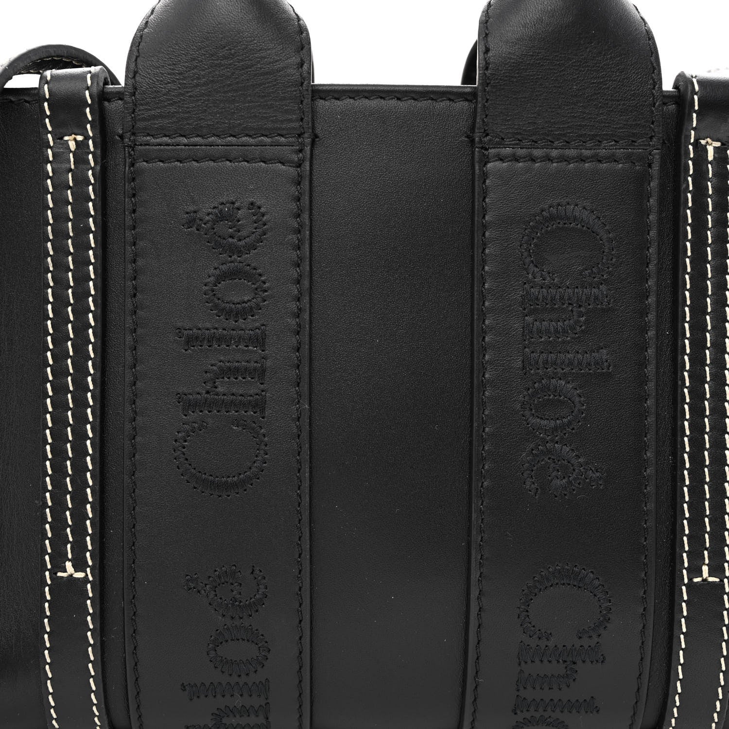 Chloe Calfskin Mini Woody Tote Black 8 of 10