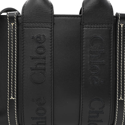 Chloe Calfskin Mini Woody Tote Black 8 of 10