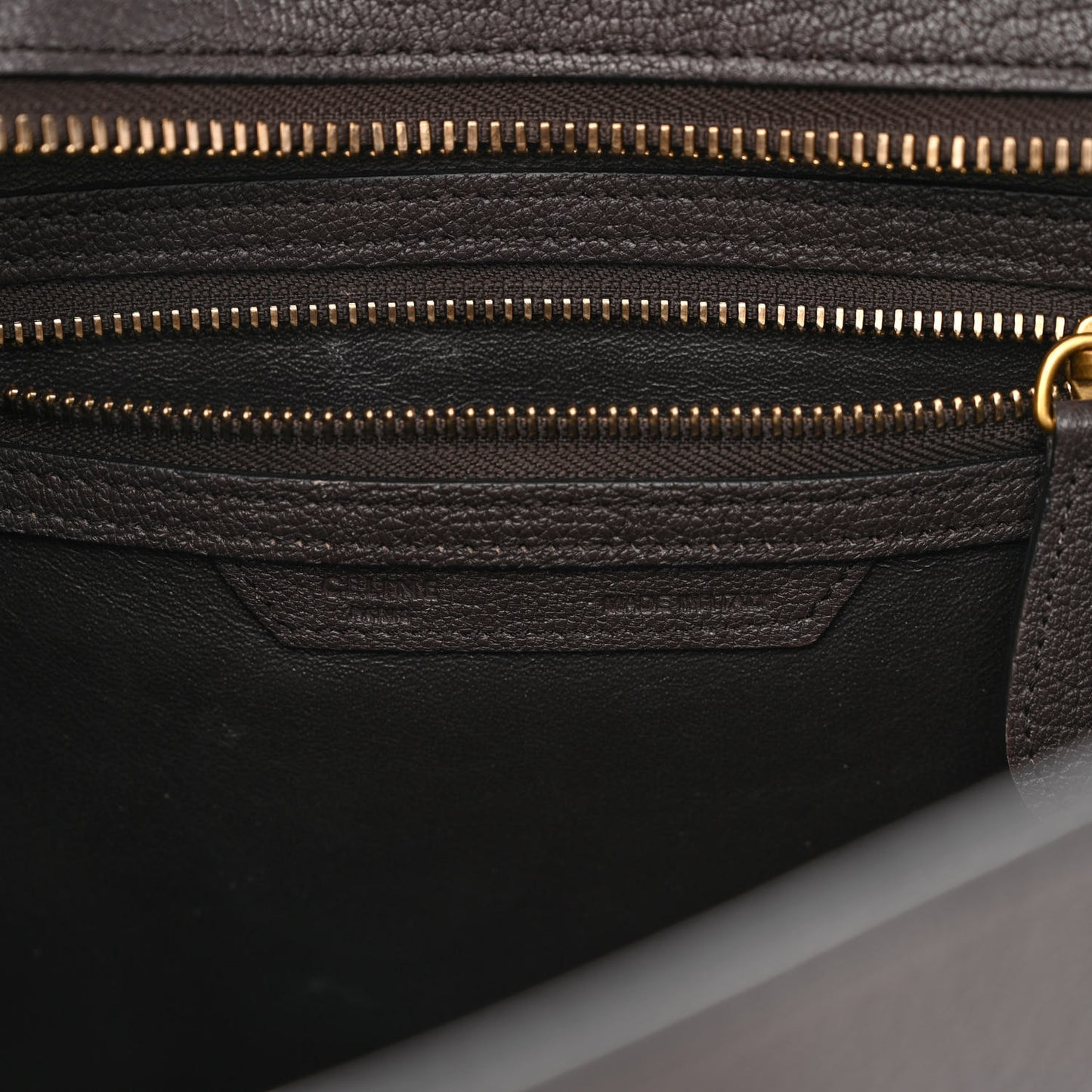 Goatskin Micro Luggage Dark Taupe