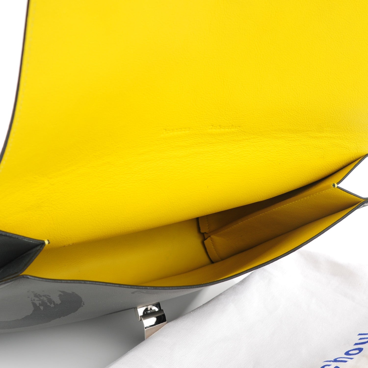 Proenza Schouler Lambskin Large Printed Lunch Bag Clutch Black Grey 5 of 8