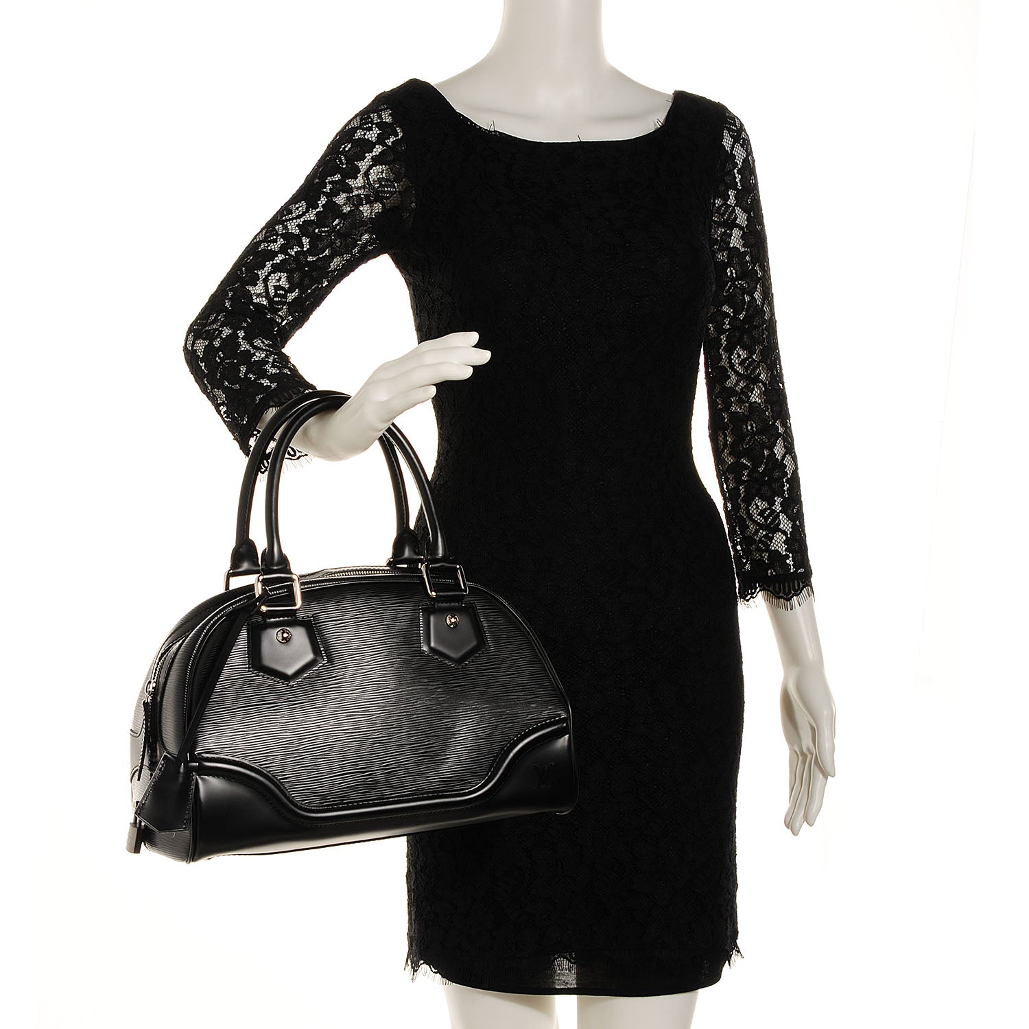 Louis Vuitton Epi Bowling Montaigne PM Black 2 of 7
