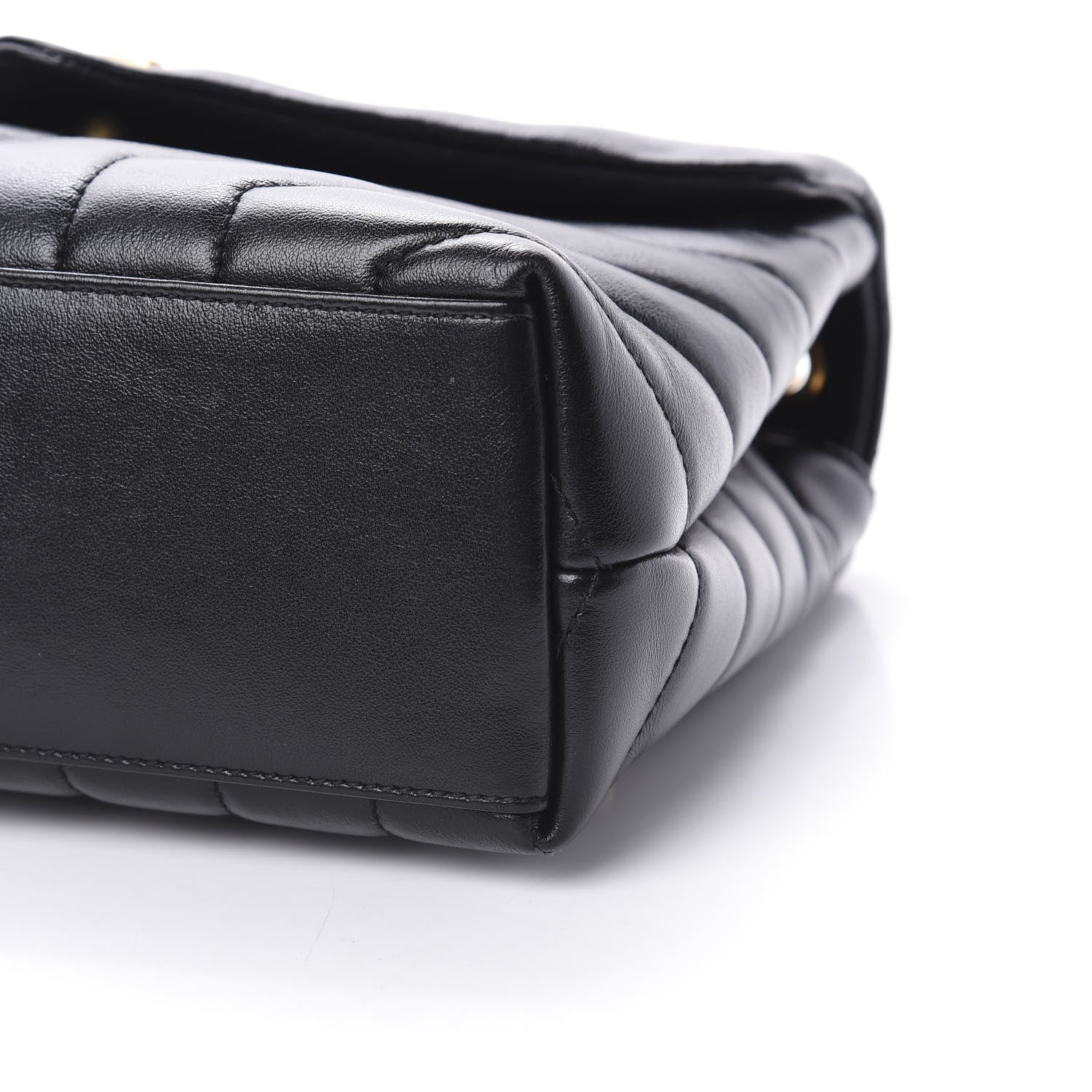 Saint Laurent Calfskin Y Quilted Monogram Small Loulou Chain Satchel Black 10 of 10