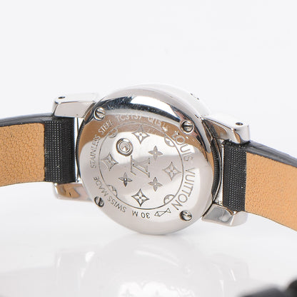 Louis Vuitton Stainless Steel Douceur Diamond 18mm Tambour Bijou Quartz Watch Grey 5 of 8