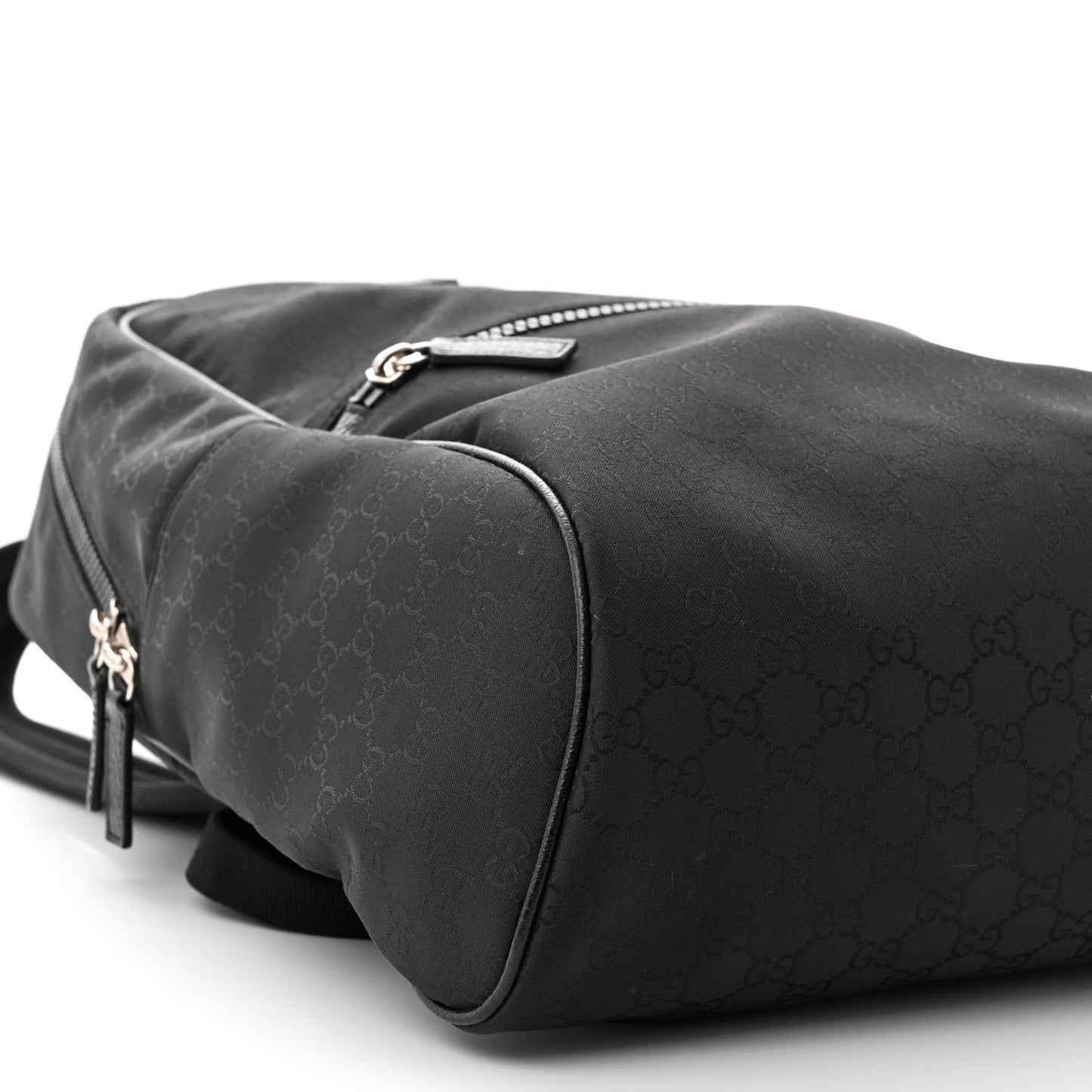 Nylon Monogram Slim Backpack Black