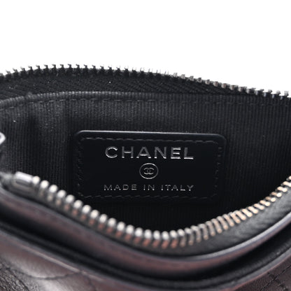Chanel Calfskin Quilted Zip Card Holder So Black 6 of 8