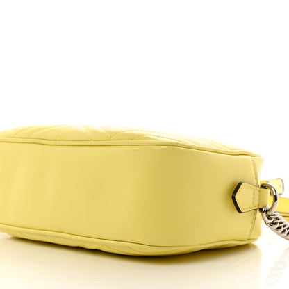 Gucci Calfskin Matelasse Small GG Marmont Chain Shoulder Bag Banana 10 of 11