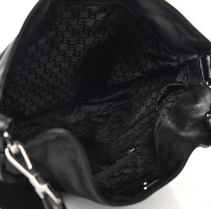 Gucci Calfskin Bamboo Top Handle Bag Black 6 of 9