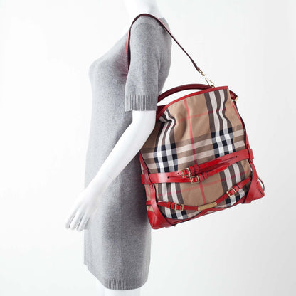 Burberry House Check Bridle Calfskin Medium Gosford Hobo 2 of 12