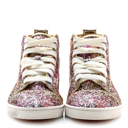 Christian Louboutin Bip Bip Glitter Womens Disco Ball Flat Sneakers 36 Rosette 3 of 11