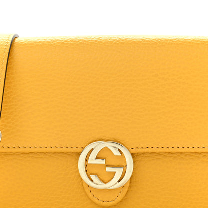Gucci Dollar Calfskin Interlocking G Chain Wallet New Buttercup 8 of 10