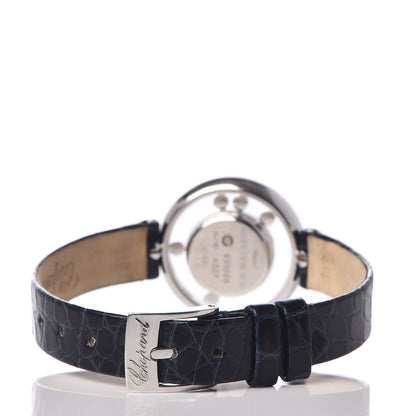 Chopard 18K White Gold Alligator Diamond Bezel 25mm Happy Diamonds Icons Quartz Watch 4 of 7