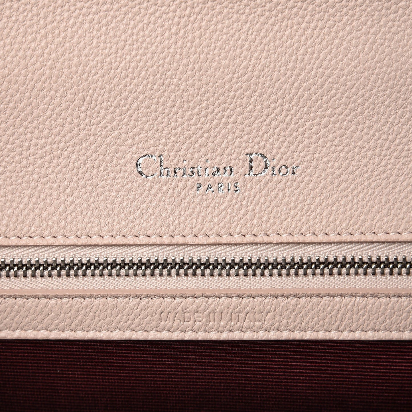 Grained Calfskin Medium Diorama Flap Bag Nude