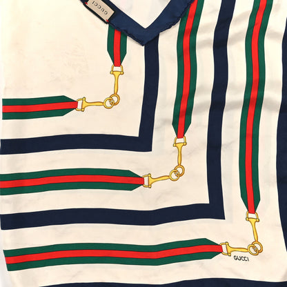 Gucci Silk Interlocking G Horsebit Scarf Ivory 2 of 3