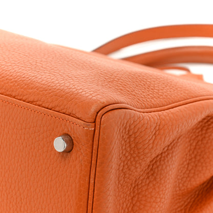 Hermes Taurillon Clemence Kelly Retourne 35 Orange 26 of 26