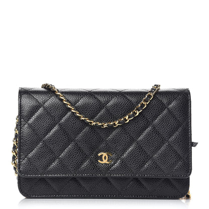 Chanel Caviar Quilted Wallet On Chain WOC Black 1 of 10