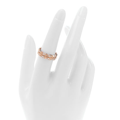Tiffany 18K Rose Gold Diamond Victoria Vine Band Ring 54 7 2 of 5