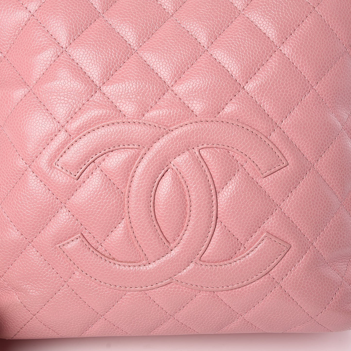 Caviar Quilted Petit Shopping Tote PST Pink