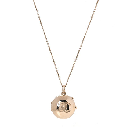 Chanel Metal CC Locket Necklace Gold 1 of 5