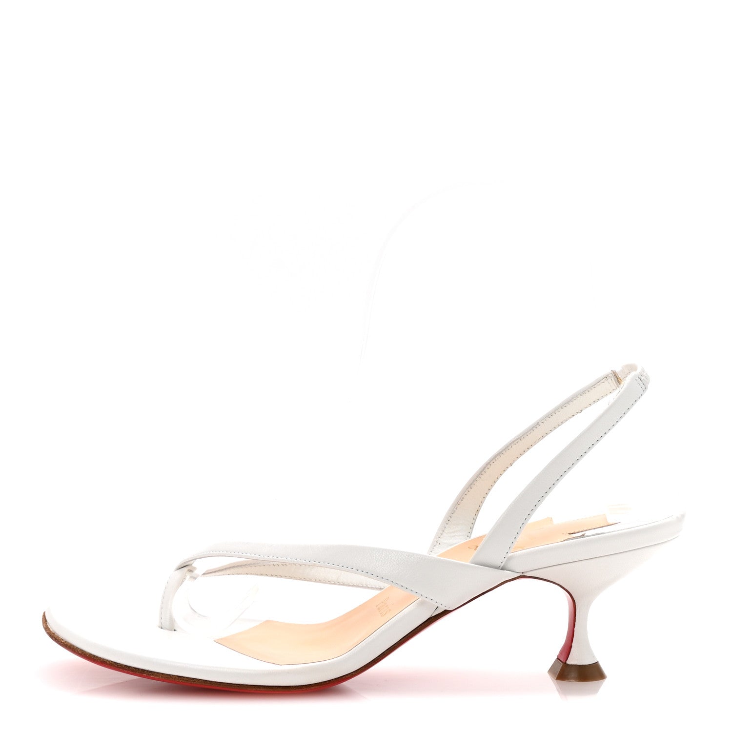 Christian Louboutin Kid Taralita 55 Thong Sandals 36.5 White 1 of 9