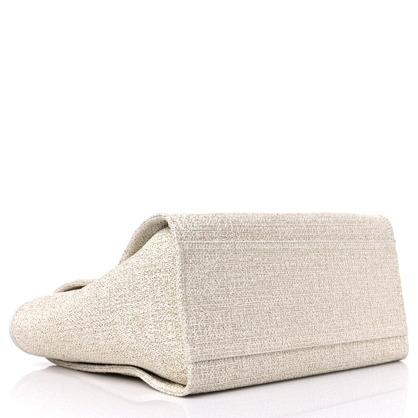 Mixed Fibers Calfskin Medium Deauville Tote Light Beige